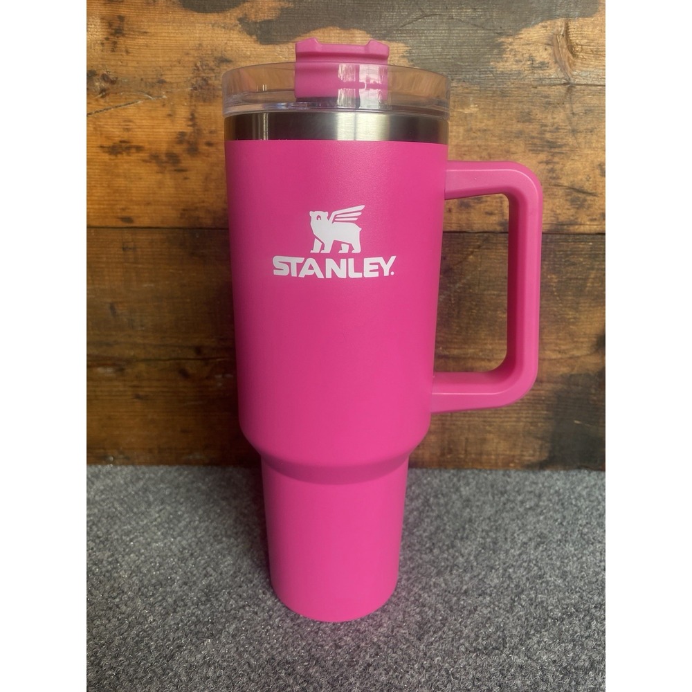 Stanley Quencher Hot Pink Tumbler with Lid Vacuum Insulated No Straw